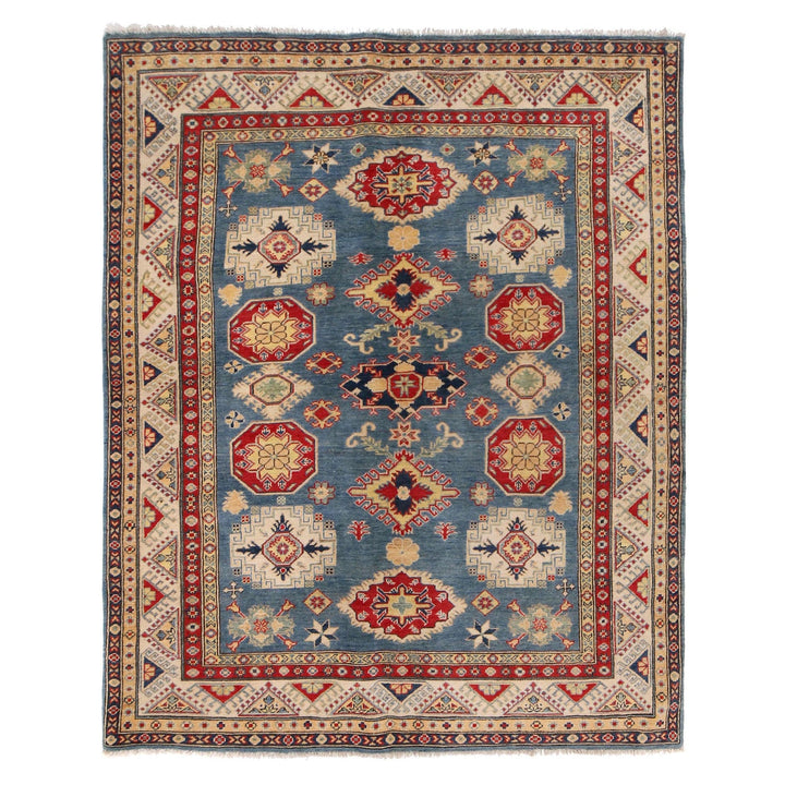 Hand Knotted Kazak Oriental Rug 5' 5" x 7' 2" - No. AL95167