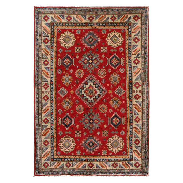 Hand knotted Kazak Carpet 4' 0" x 6' 0" - No. AL26746