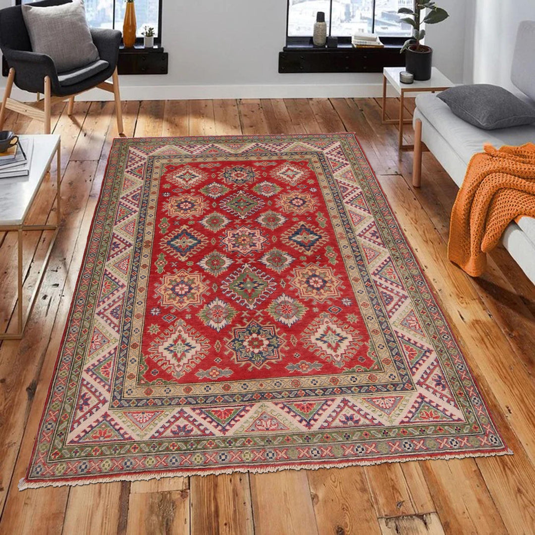 Hand knotted Kazak Rugs 5' 0" x 6' 9" - No. AL15463