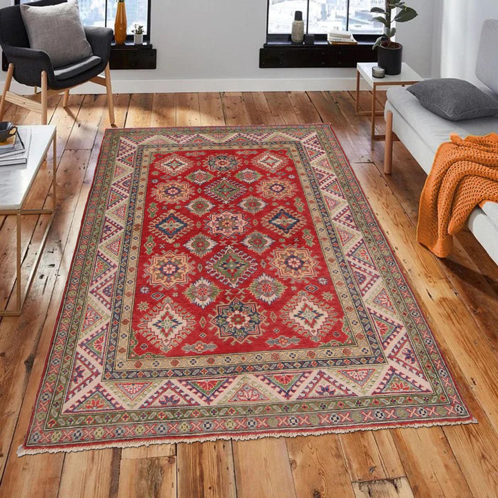 Hand knotted Kazak Rugs 5' 0" x 6' 9" - No. AL15463