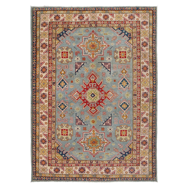 Handmade Kazak Area Rug 6' 8" x 9' 5" - No. AL28889