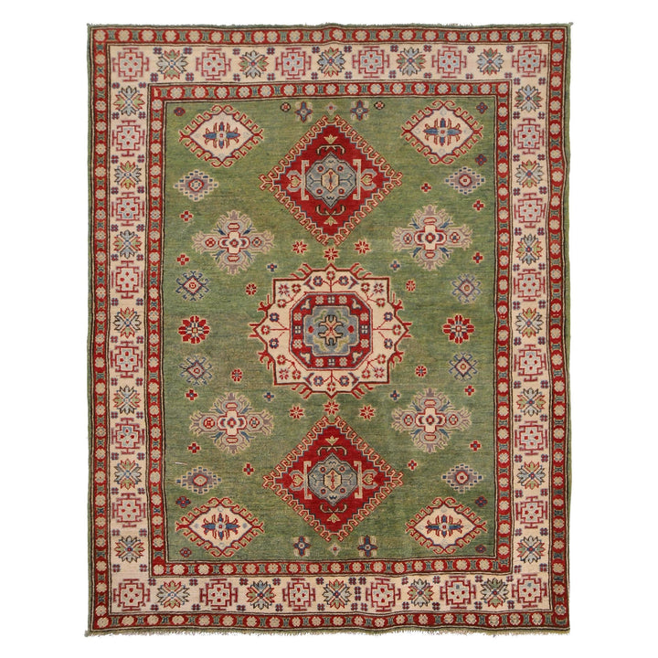 Green Color Kazak Rug 4' 11" x 6' 7" - No. AL27754