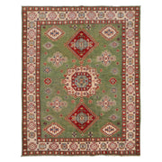 Green Color Kazak Rug 4' 11" x 6' 7" - No. AL72192