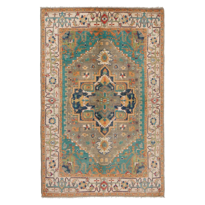 Handmade Kazak Area Rug 3' 9" x 5' 10" - No. AL86375