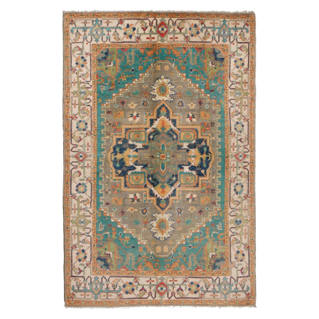 Handmade Kazak Area Rug 3' 9" x 5' 10" - No. AL86375