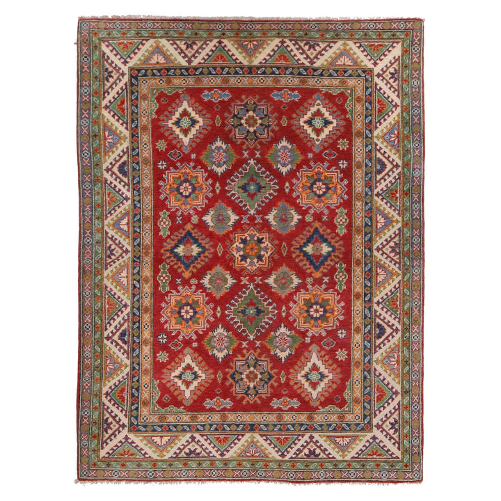 Hand knotted Kazak Carpet 5' 0" x 7' 1" - No. AL52935