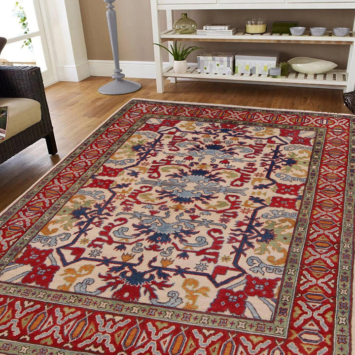 Handmade Kazak Area Rug 4' 11" x 6' 4" - No. AL67560