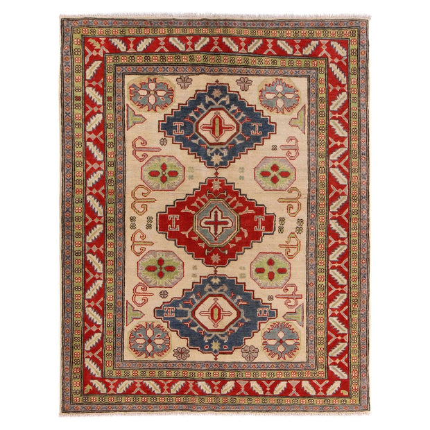 Hand knotted Kazak Carpet 5' 0" x 6' 4" - No. AL13165