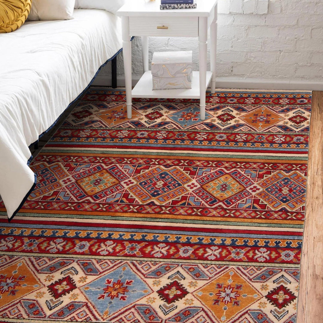 Hand Knotted Khurjeen Oriental Rug 4' 0" x 5' 11" - No. AL20760