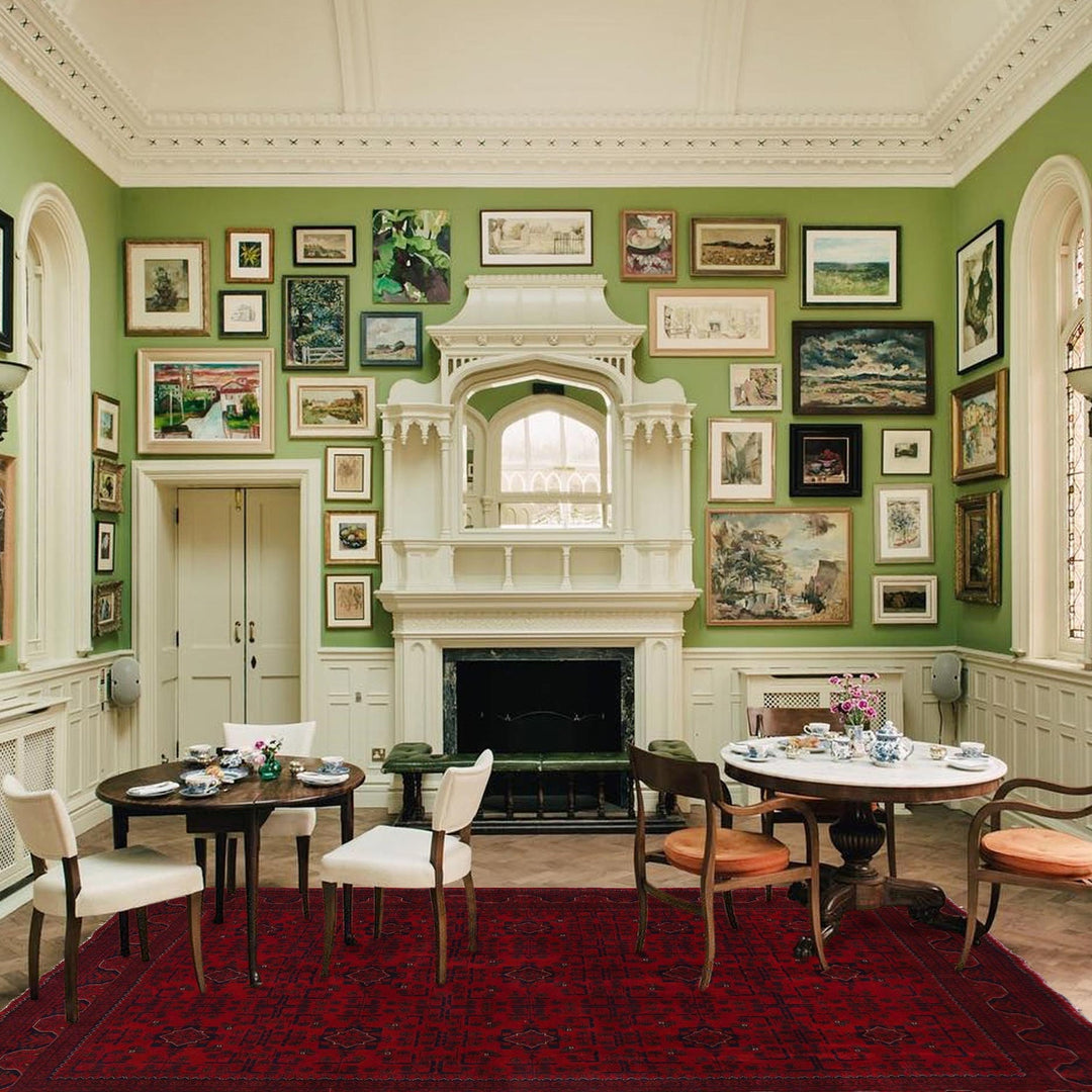 Handwoven Khal Mohammadi Afghan Carpet 6' 4" x 9' 9" - No. AL17936