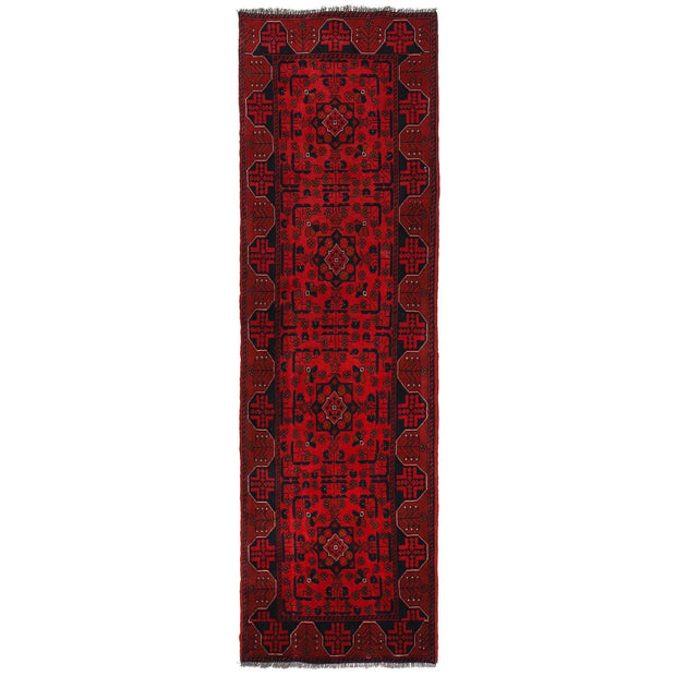 Red Color Afghan Area Runner Rug 2' 8" x 6' 0" - No. AL93429