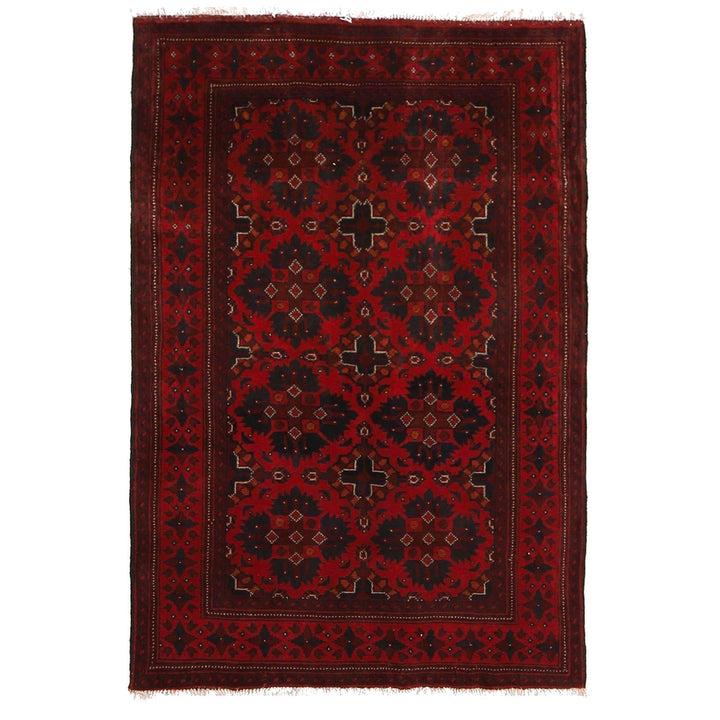 Red Color Khal Mohammadi Rug 3' 3" x 4' 11" - No. AL78277