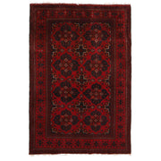 Red Color Khal Mohammadi Rug 3' 3" x 4' 11" - No. AL78277