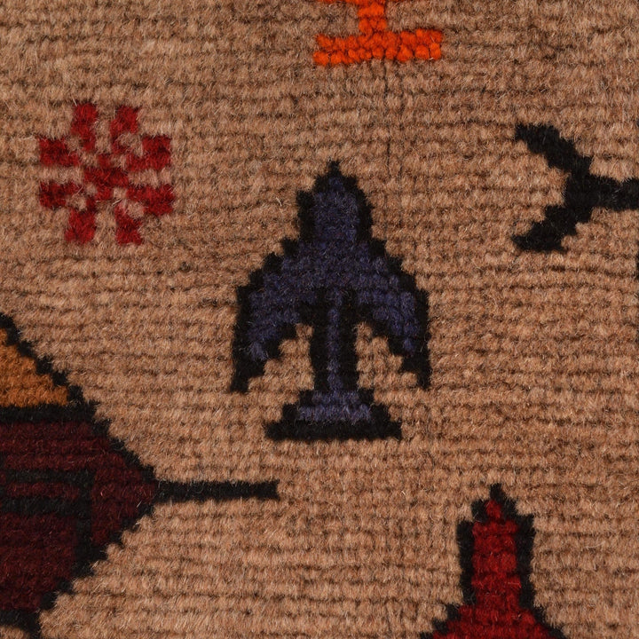 Brown Color War Rug 4' 4" x 6' 2" - No. AL25382