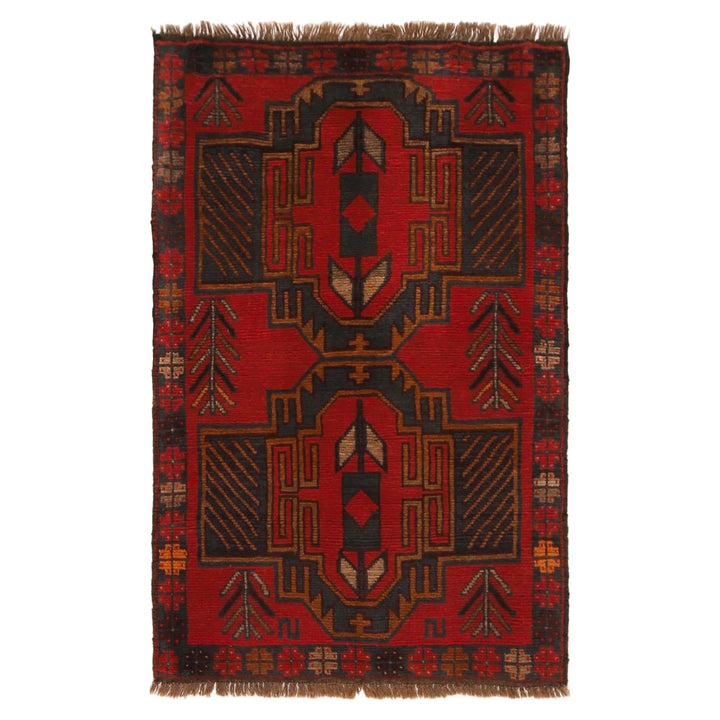 Red Color Baluchi Rug 2' 9" x 4' 5" - No. AL32493