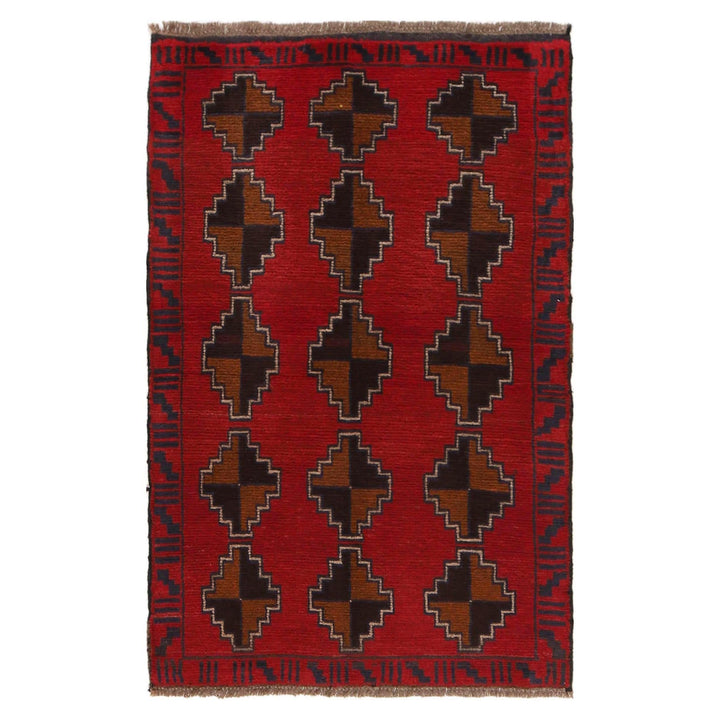 Red Color Baluchi Rug 2' 10" x 4' 6" - No. AL82536