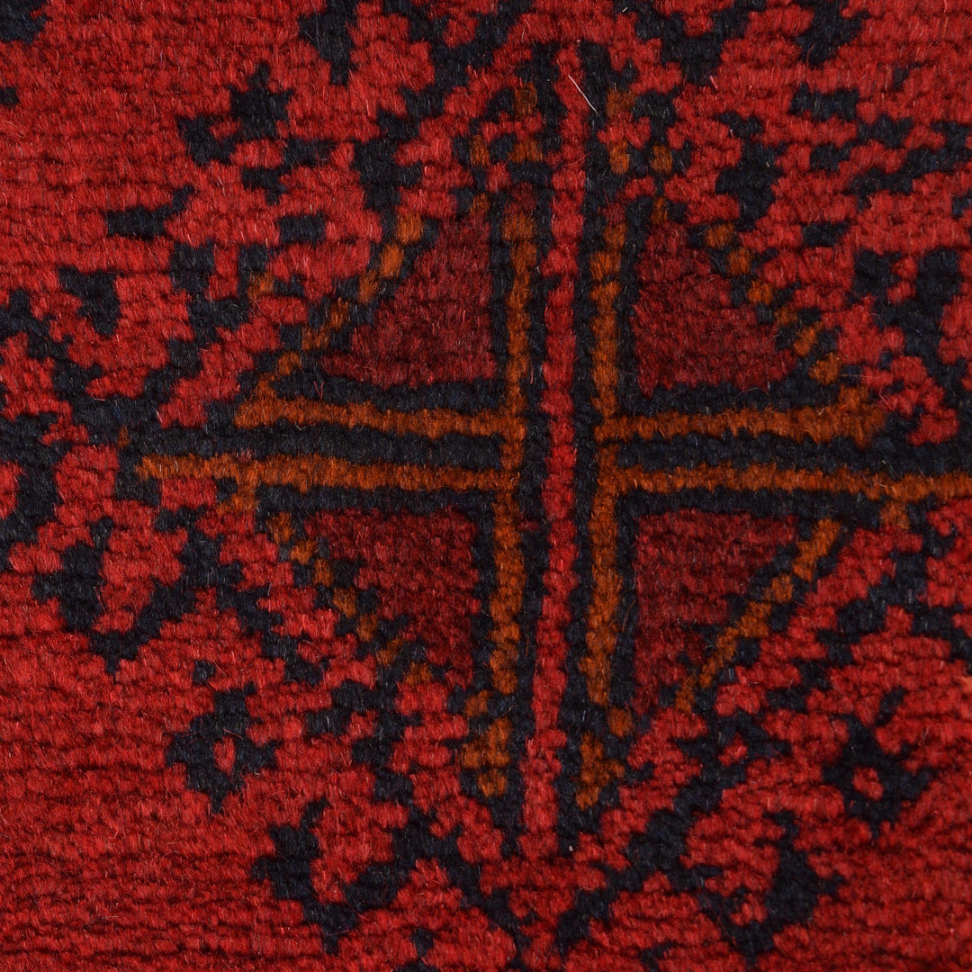 Red Color Afghan Area Rug 5' 1" x 6' 7" - No. AL17643