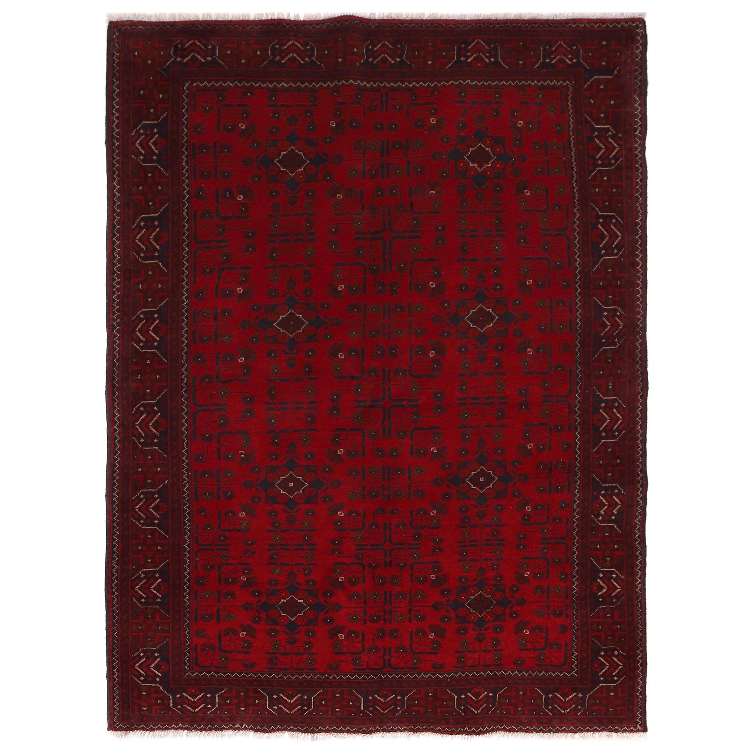 Handmade Khal Mohammadi Rugs | Afghan Deep Red Tribal Wool Rugs