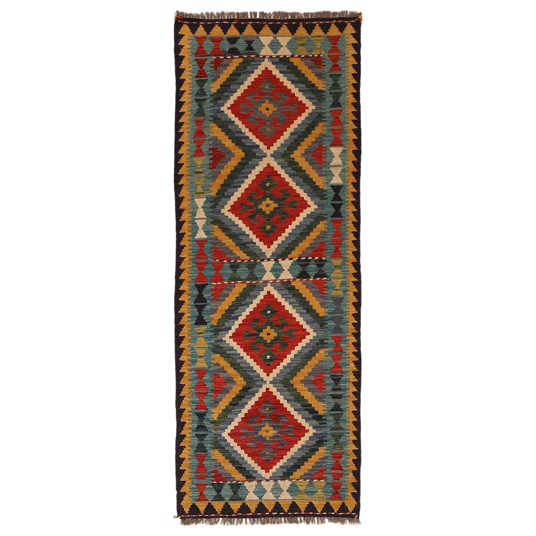Afghan Vegetable Kilim Rug 2' 5"x 6' 7" Flat-Weave