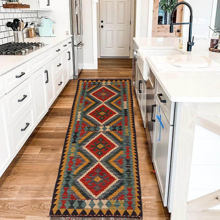 Afghan Vegetable Kilim Rug 2' 5"x 6' 7" Flat-Weave view 9