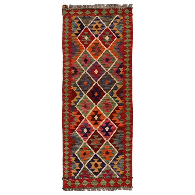 Handmade Vegetable Kilim Runner 2' 4"x 6' 3" - No. AL43631