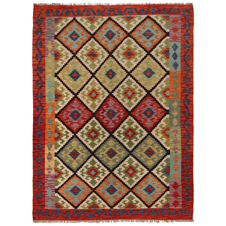 Handmade Vegetable Kelim 5' 1" x 6' 10" - No. AL72399