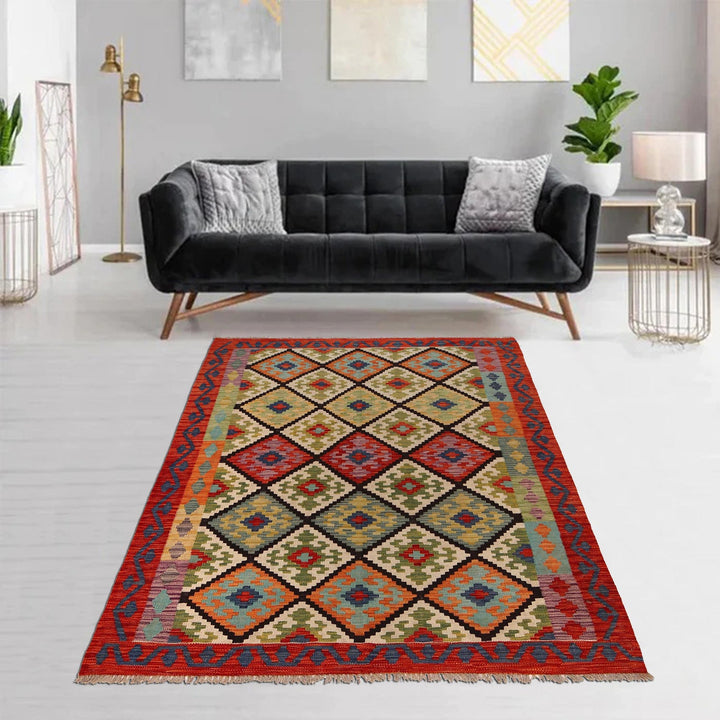 Handmade Vegetable Kelim 5' 1" x 6' 10" - No. AL72399