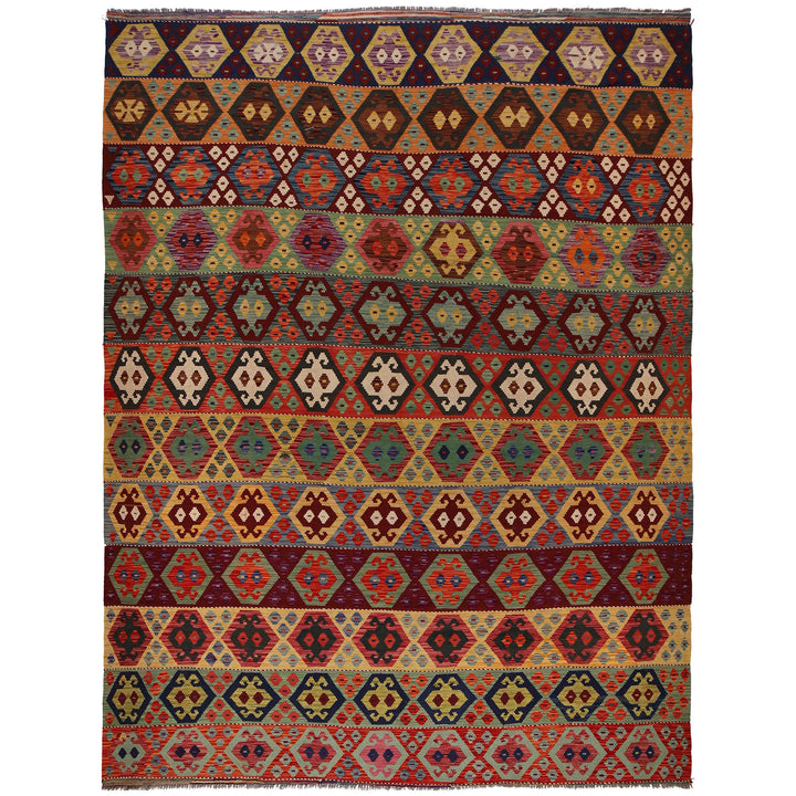 Hand Knotted Flatweave Kilim 9' 7" x 13' 1" - No. AL14395