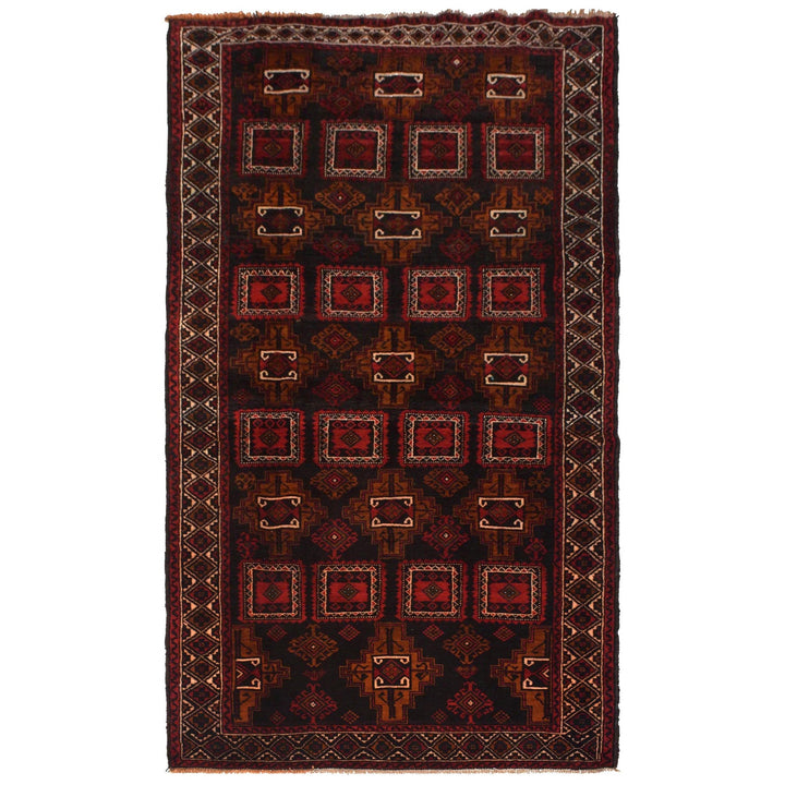 Hand Knotted Baluchi Rug 4' 1" x 9' 4" - No. AL64872