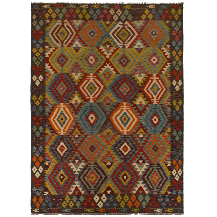 Hand Made Afghan Kilim 5' 8" x 8' 0" - No. AL94499