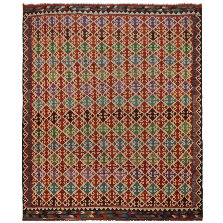 Hand Woven Wool Kelim 9' 11" x 13' 0" - No. AL61252