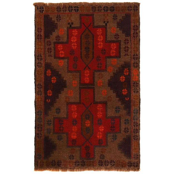 Hand Knotted Baluchi Rug 2' 10" x 4' 3" - No. AL14207