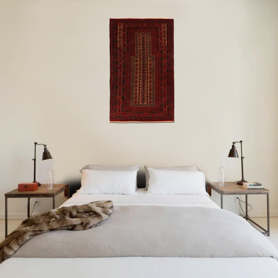 Islamic Prayer Carpet 3' 2" x 5' 1" - No. AL13909