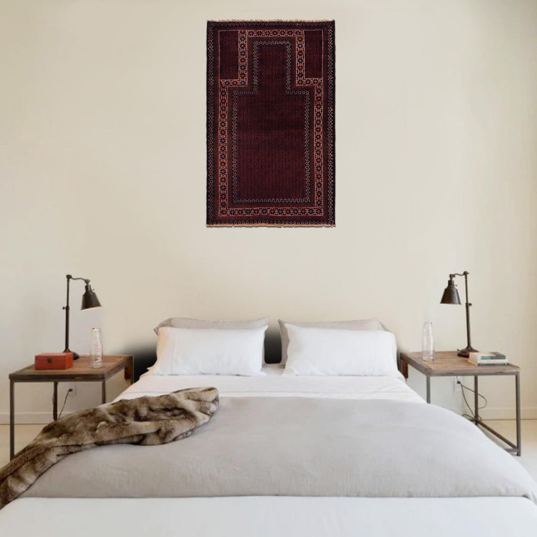 Hand Knotted Prayer Rug 2' 11" x 4' 6" - No. AL76054