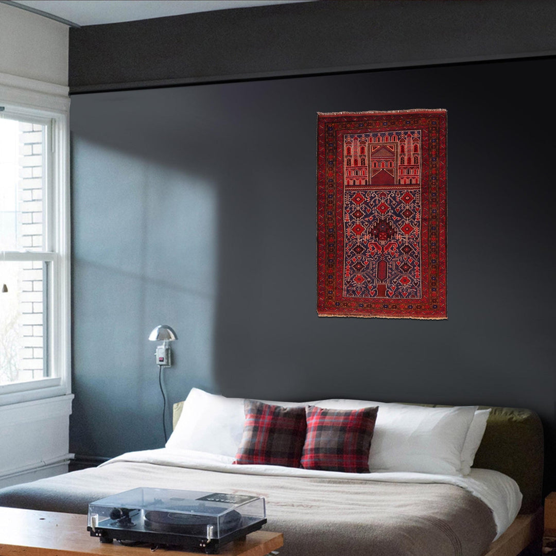 Handmade Prayer Rug 2' 11" x 4' 6" - No. AL35012