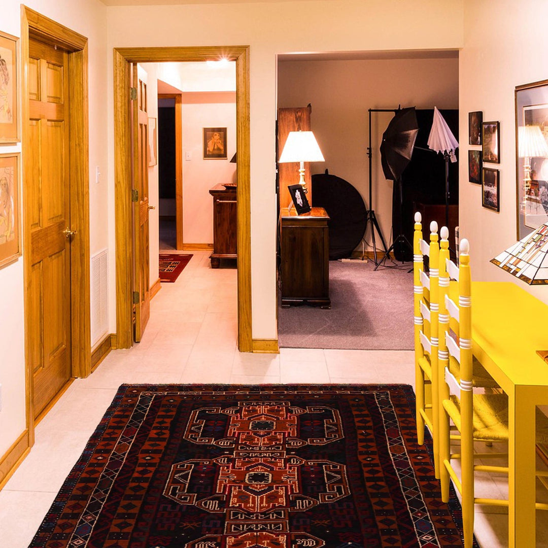 Tribal Baloch Rug 3' 2" x 5' 7" - No. AL10967