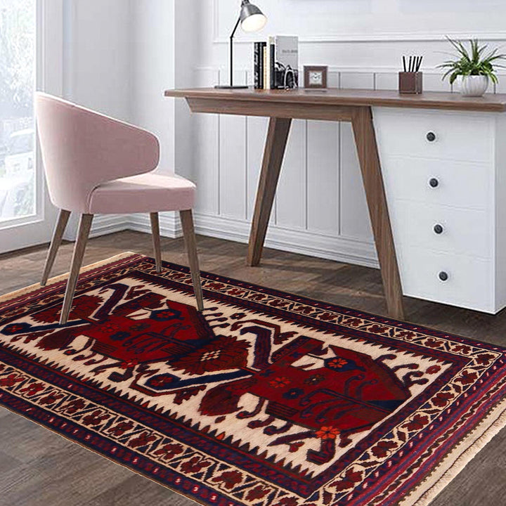 Hand Knotted Baluchi Rug 2' 7" x 4' 5" - No. AL59185