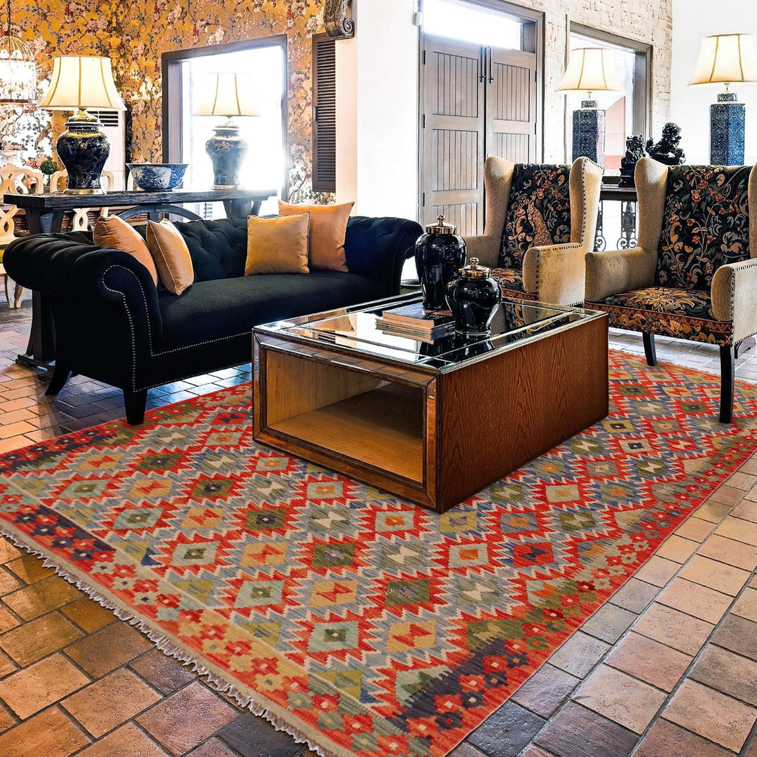 Medium Size Chobi Kilim 6' 1" x 8' 1" - No. AL44097