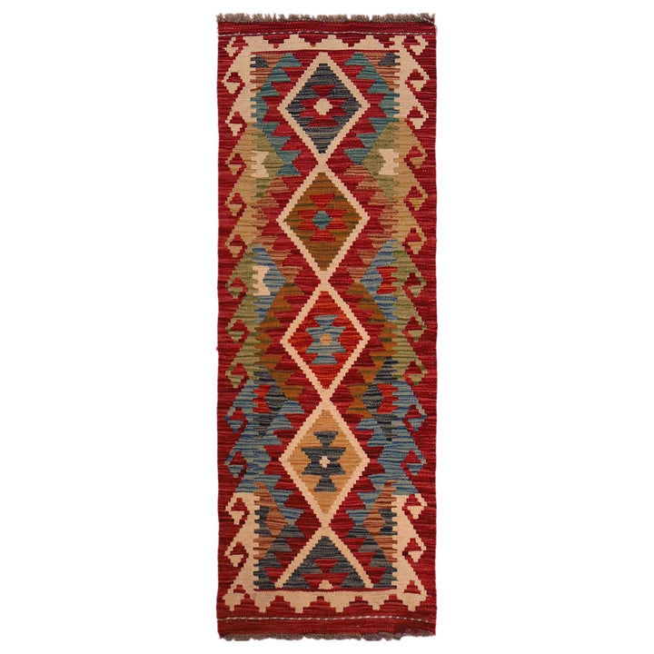 Handmade Turkish Design Wool Kilim Runner 1' 8" x 4' 10"  - No. AL43470
