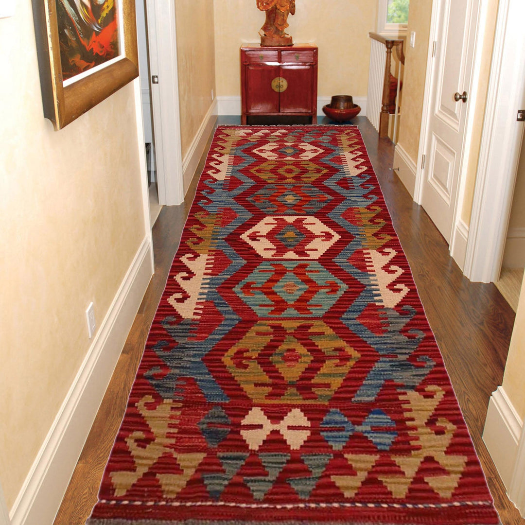 Hand Made Afghan Kilim Runner 1' 10" x 4' 11"  - No. AL61944