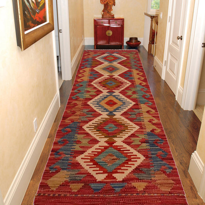 Afghan Vegetable Kilim Rug 1' 8" x 5' 0" Flat-Weave view 9