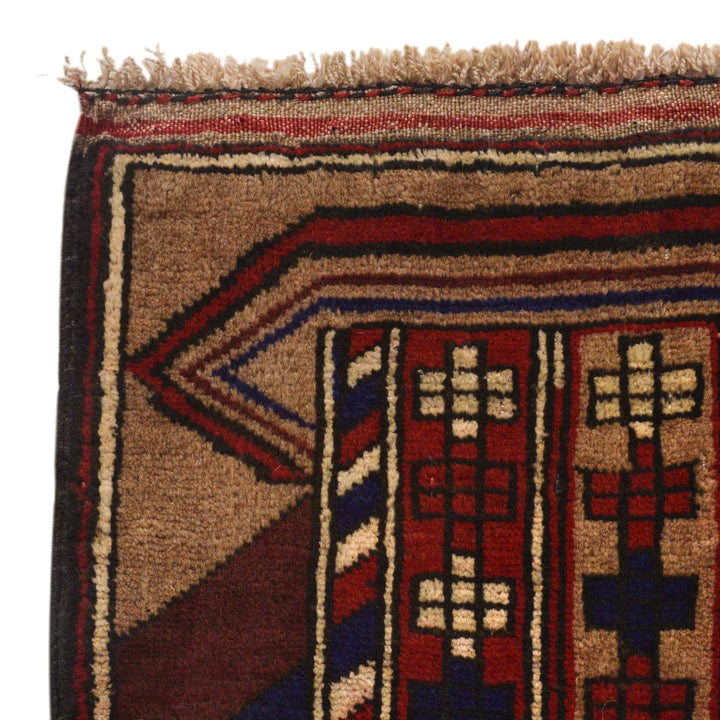 Afghan Pictorial Rug 2' 11" x 4' 6" Hand-Knotted pattern