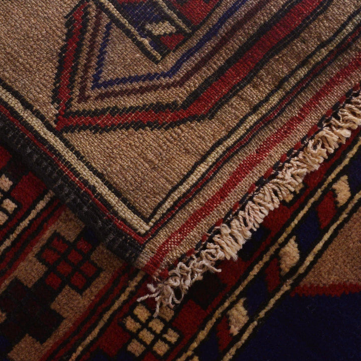 Afghan Pictorial Rug 2' 11" x 4' 6" Hand-Knotted field