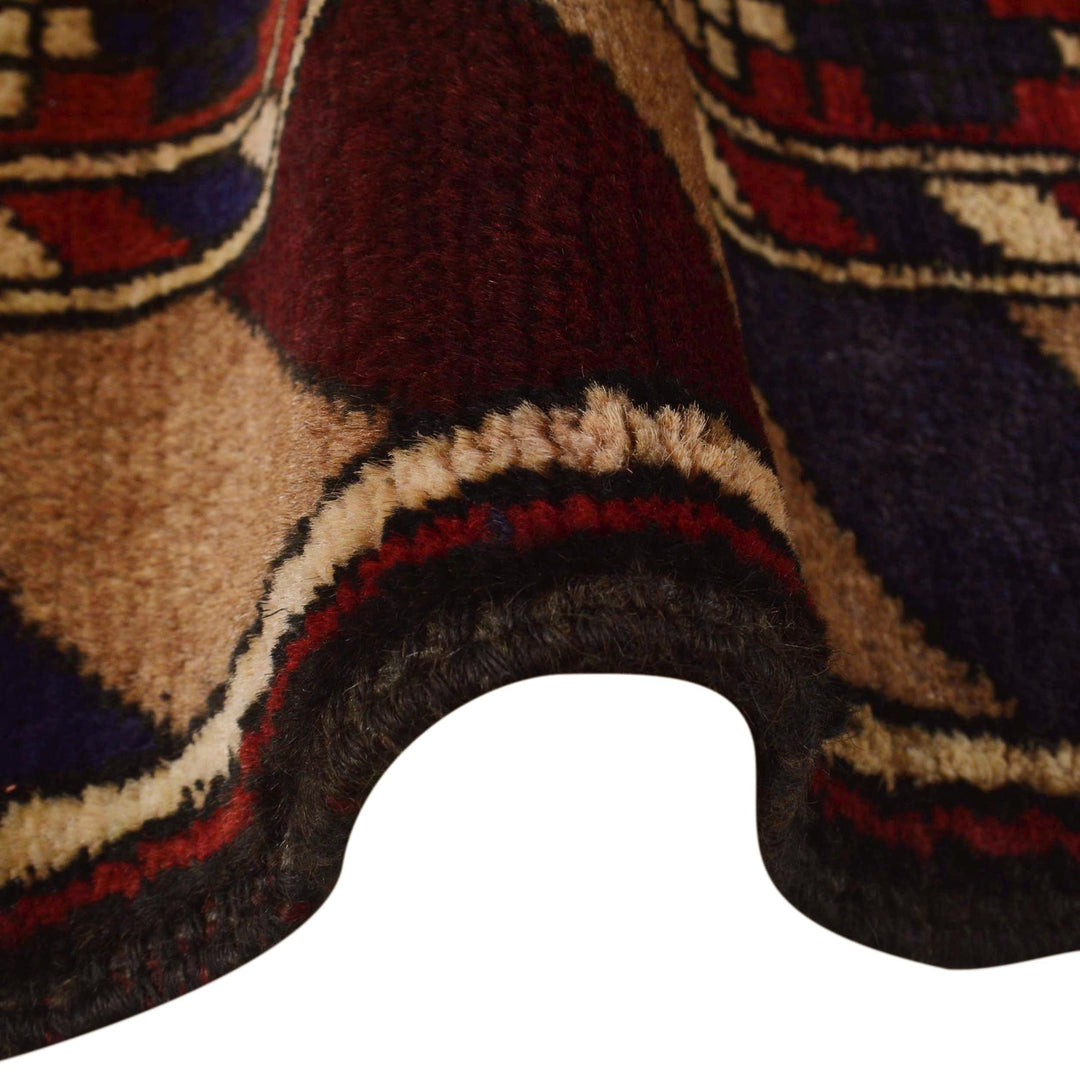 Afghan Pictorial Rug 2' 11" x 4' 6" Hand-Knotted texture