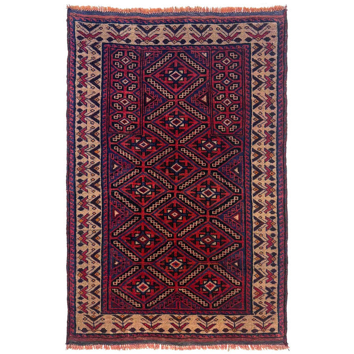 Hand Knotted Baluchi Rug 3' 1" x 4' 7" - No. AL36005