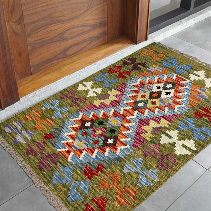 Handmade Vegetable Kilim 2' 1" x 3' 0" - No. AL71302