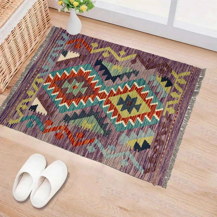 Hand Woven Wool Kelim 2' 2" x 3' 0" - No. AL58472