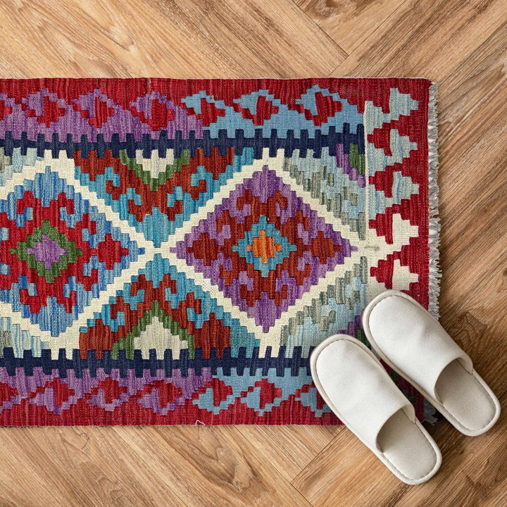 Handmade Turkish Design Wool Kilim 2' 0" x 3' 5" - No. AL83964
