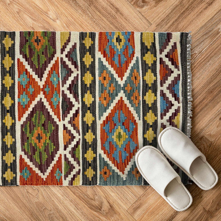 Handmade Vegetable Kelim 2' 0" x 3' 0" - No. AL47258