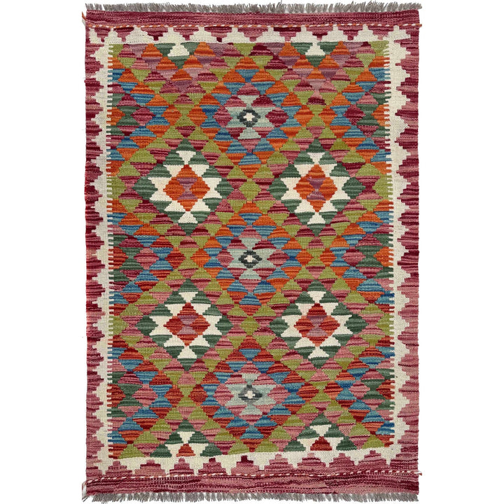 Handmade Vegetable Kilim 2' 9" x 4' 0" - No. AL72563